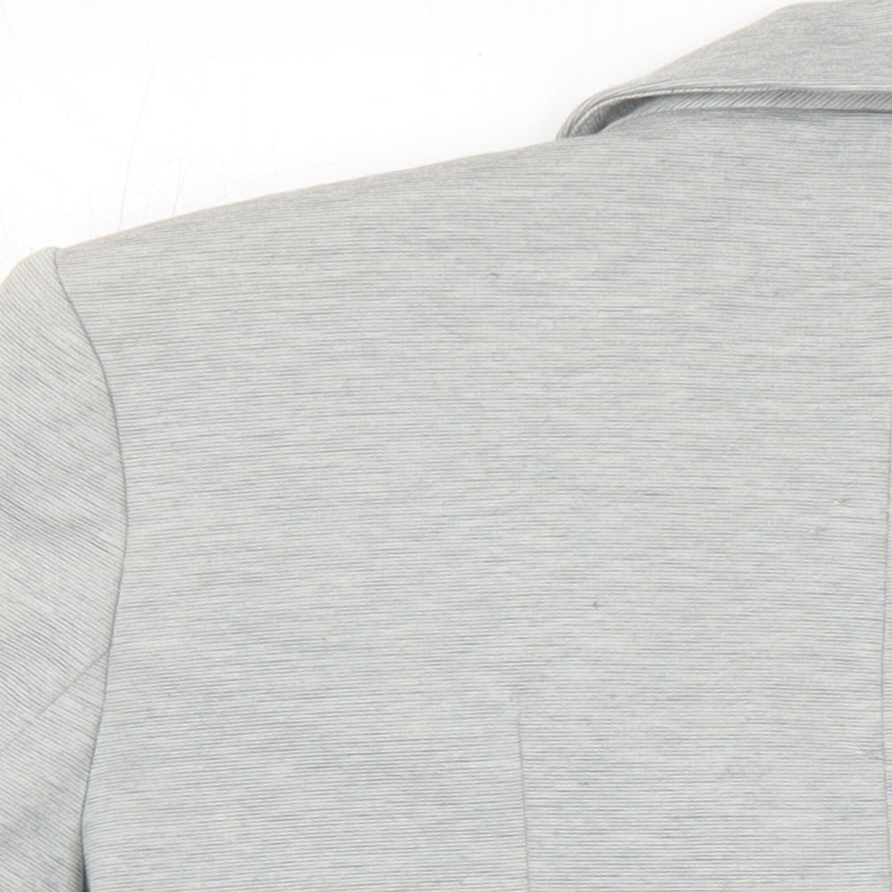 Brand and care label for Miss Selfirdge women’s grey jacket blazer, size UK 10