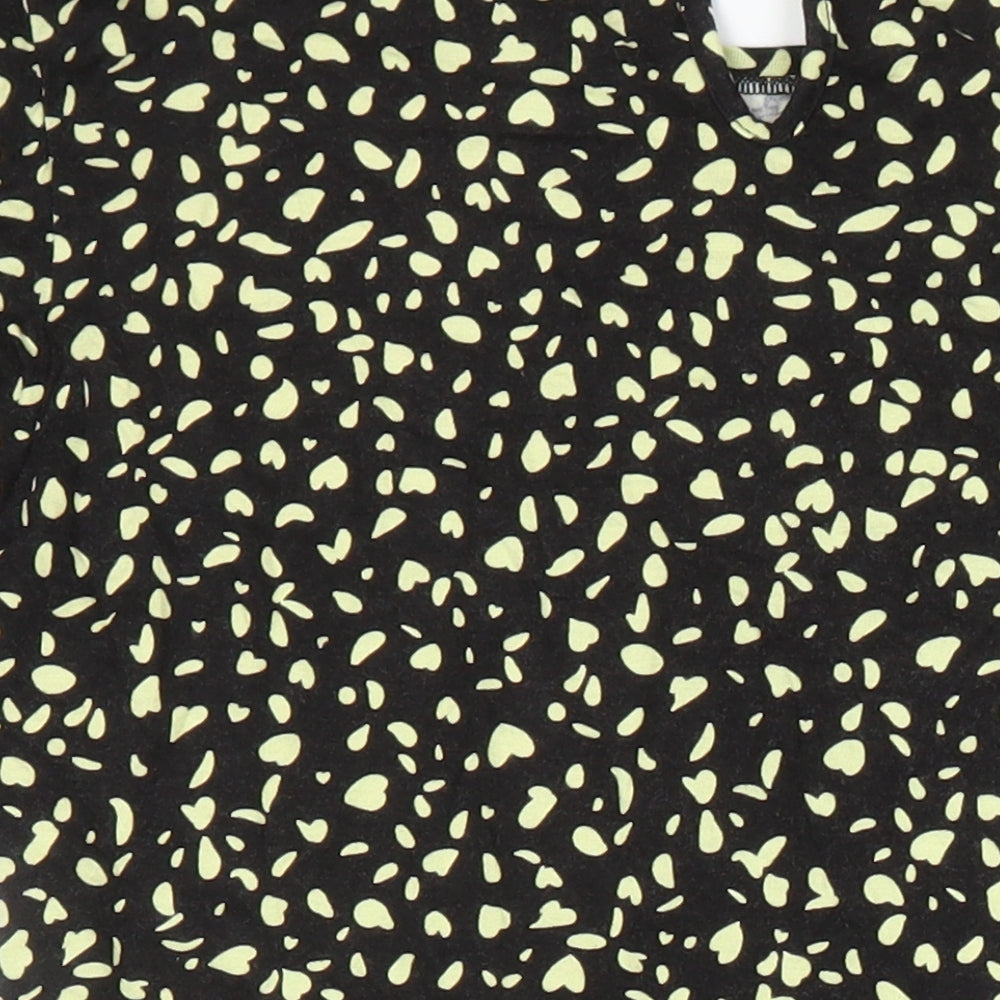 M&S Womens Ivory Geometric Viscose A-Line Size 16 Round Neck