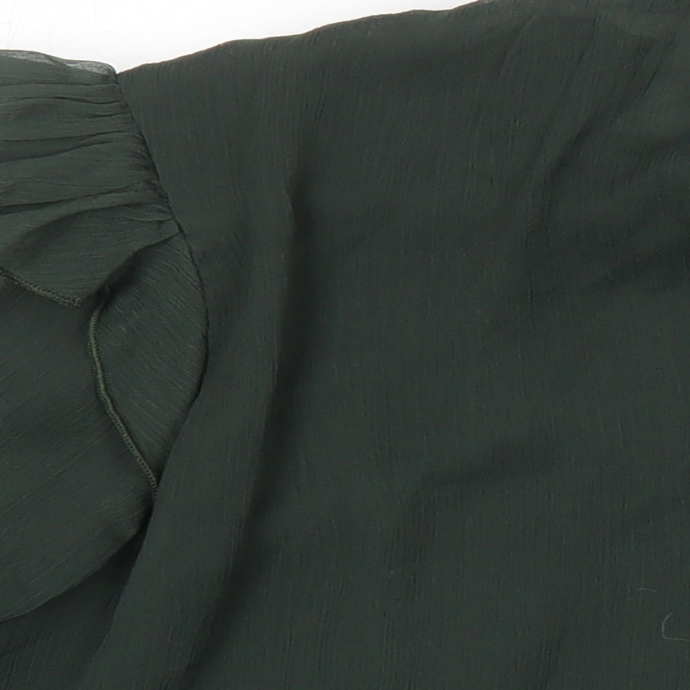 Womens UK Size 40 H&M Green Tunic Blouse