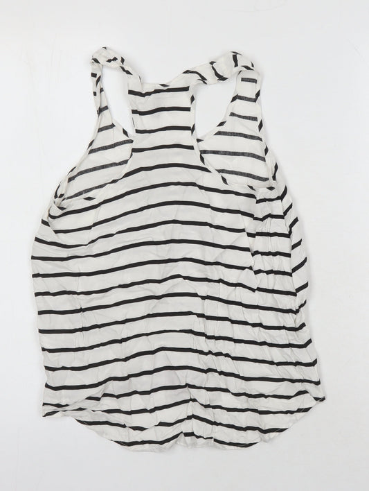 Womens UK Size 6 H&M Ivory Basic T-Shirt