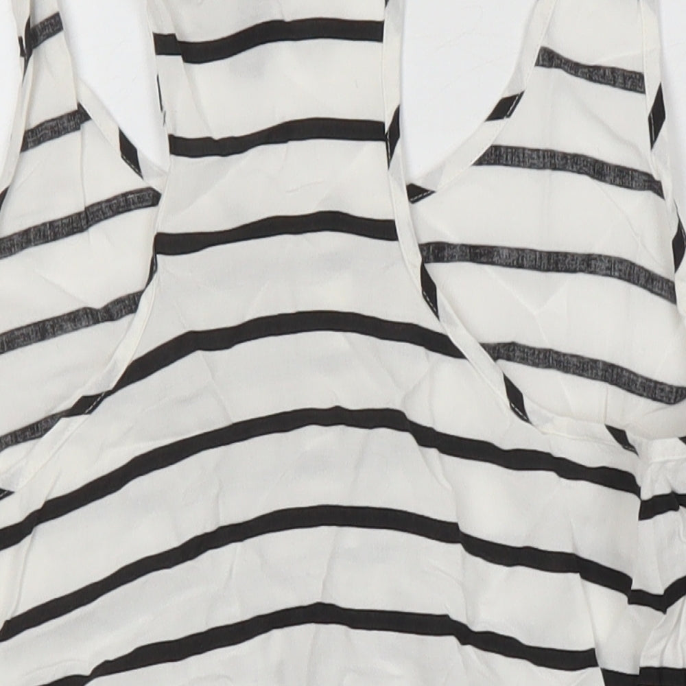 Womens UK Size 6 H&M Ivory Basic T-Shirt