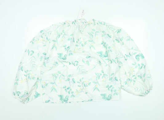 Womens UK Size 14 In the Style White Basic Blouse