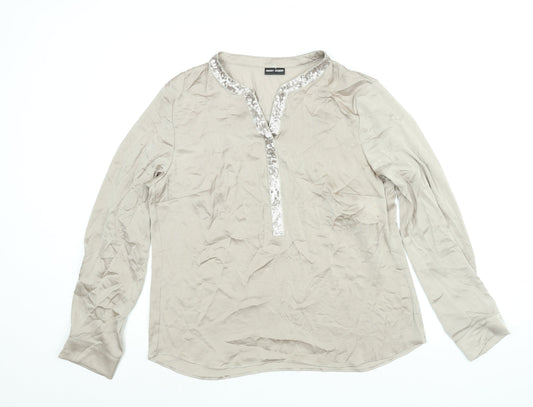 Womens UK Size 16 Gerry Weber Beige Basic Blouse
