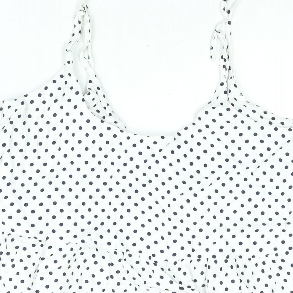Womens UK Size 12 Topshop White Camisole Blouse