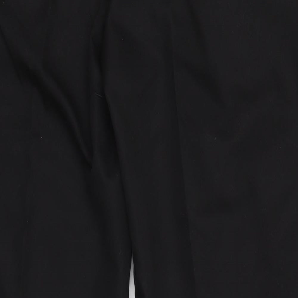 Slazenger Mens Black Cotton Trousers Size 38 in L33 in Regular Zip