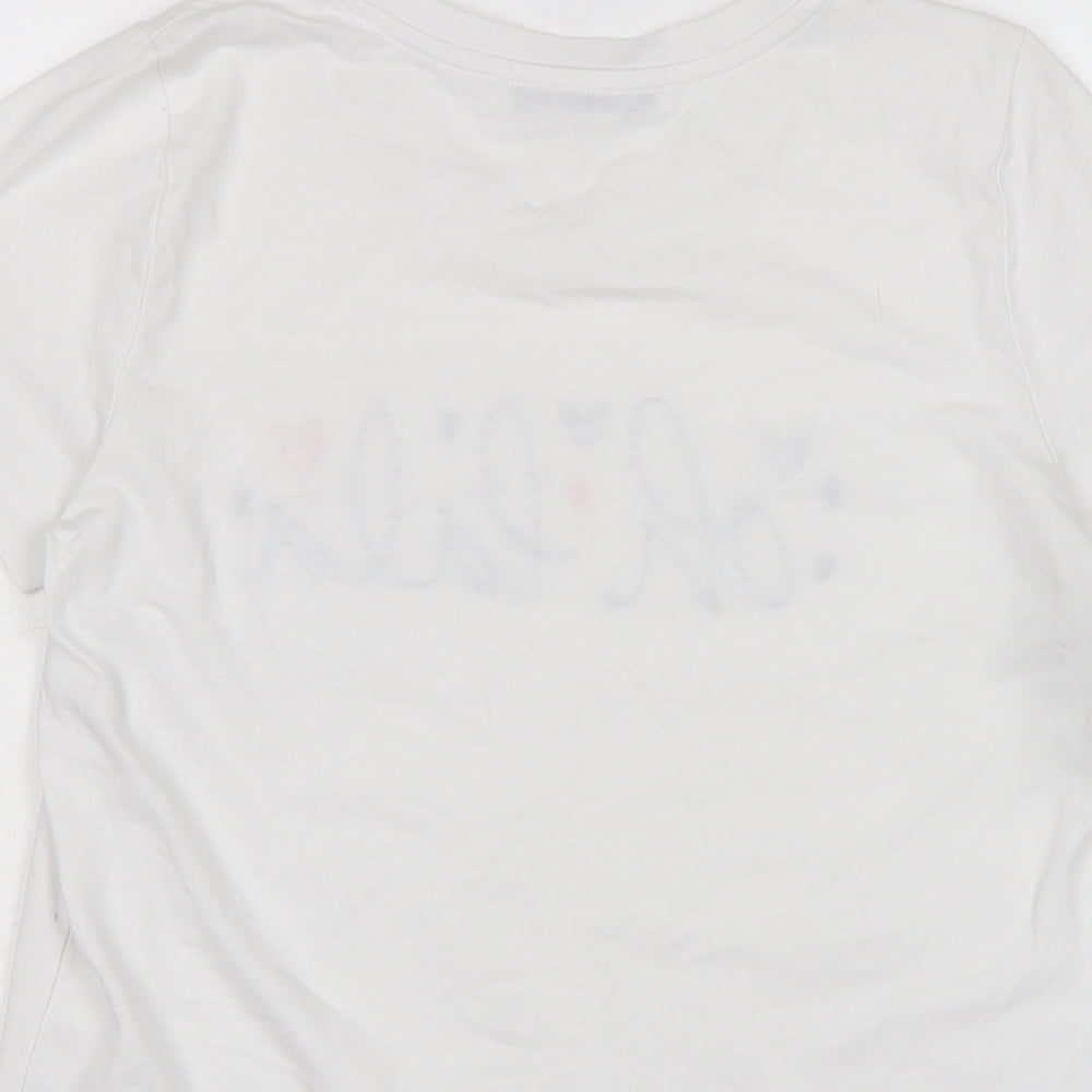 Womens UK Size M By very White Basic T-Shirt