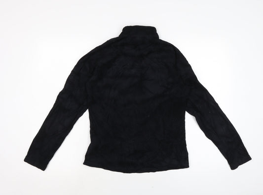 Womens UK Size M DECATHLON Black Full Zip Jumper