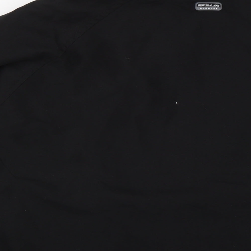 Mens UK Size L New Zealand Black Bomber Jacket