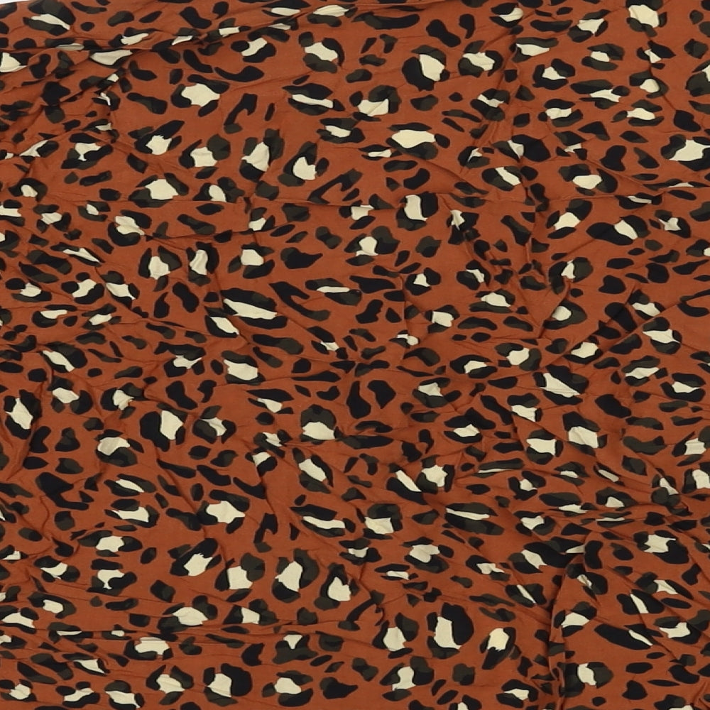 Womens UK Size M Warehouse Brown Kimono Blouse