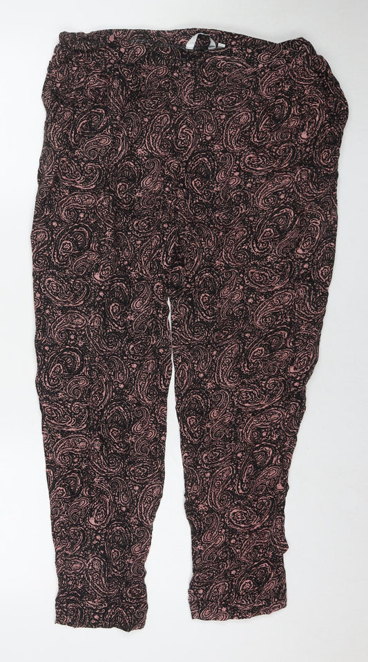 Womens UK Size 14 New Look Regular Fit Black Trousers