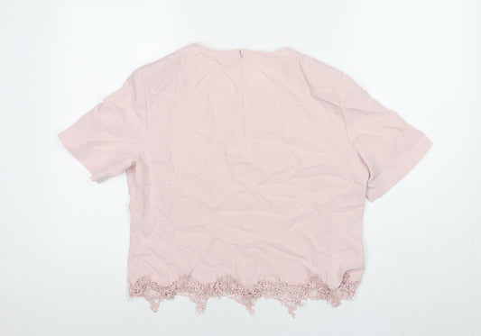 Womens UK Size 14 Country Casuals Pink Basic Blouse