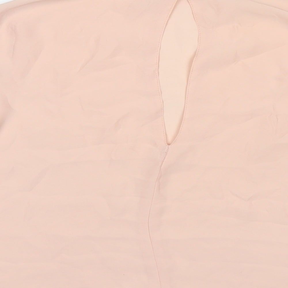 Light Before Dark Womens Beige Polyester Basic T-Shirt Size M Round Neck