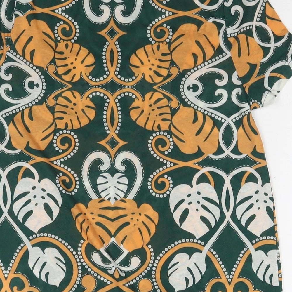 Womens UK Size XS H&M Green Basic T-Shirt