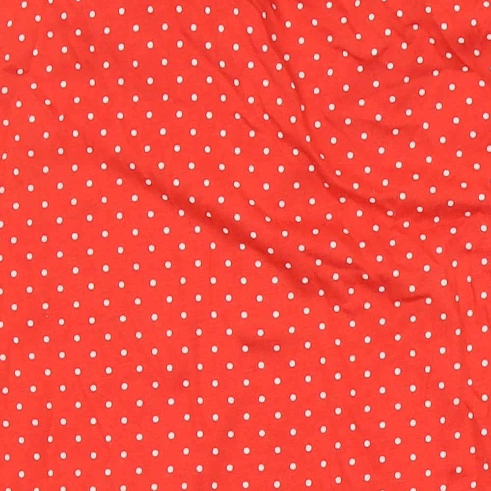 Womens UK Size 10 Red Herring Red Tunic Button-Up