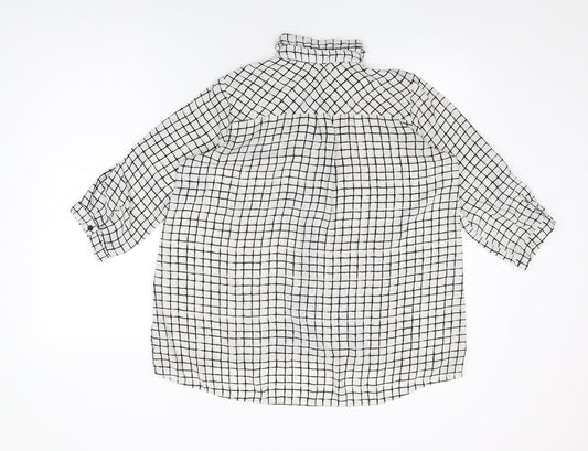 Womens UK Size 10 Dorothy Perkins White Basic Button-Up