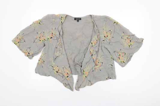 Womens UK Size 8 Topshop Grey Kimono Coat