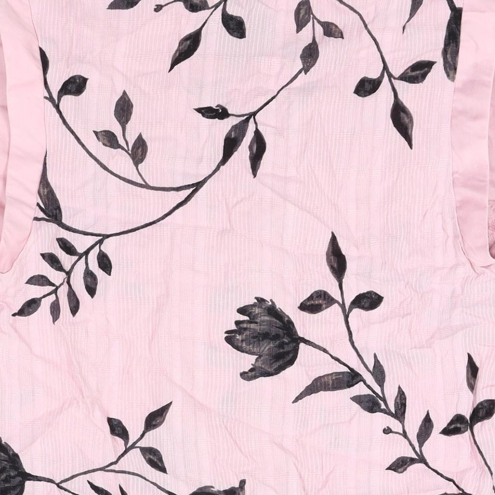 Womens UK Size 10 NEXT Pink Basic Blouse