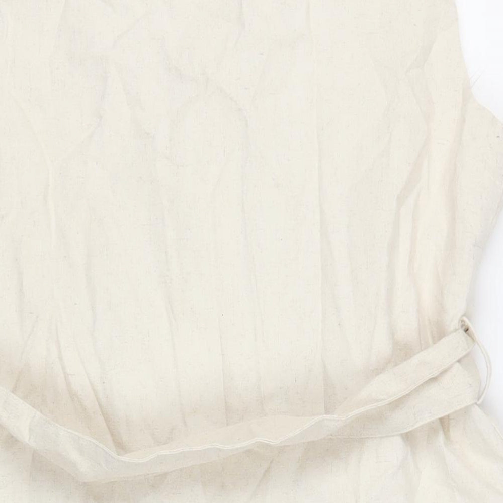 Brand and care label for In the Style women’s ivory jacket waistcoat, size UK 12, button - belted