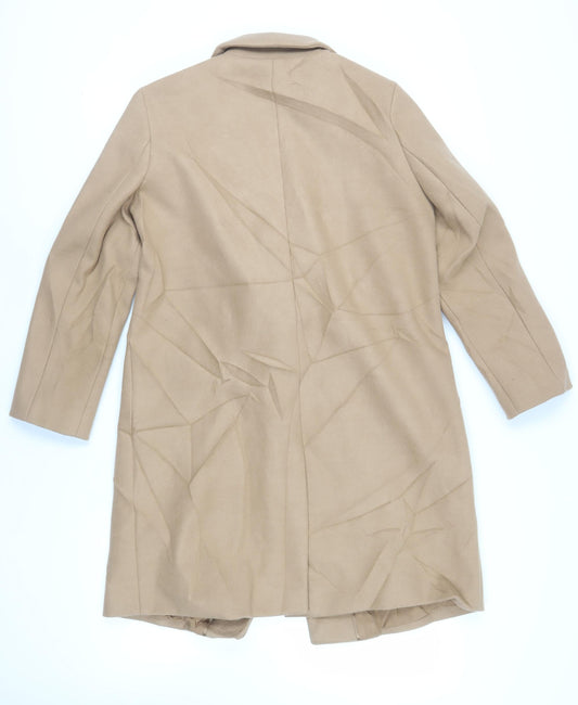 Womens UK Size 12 Marks and Spencer Beige Overcoat
