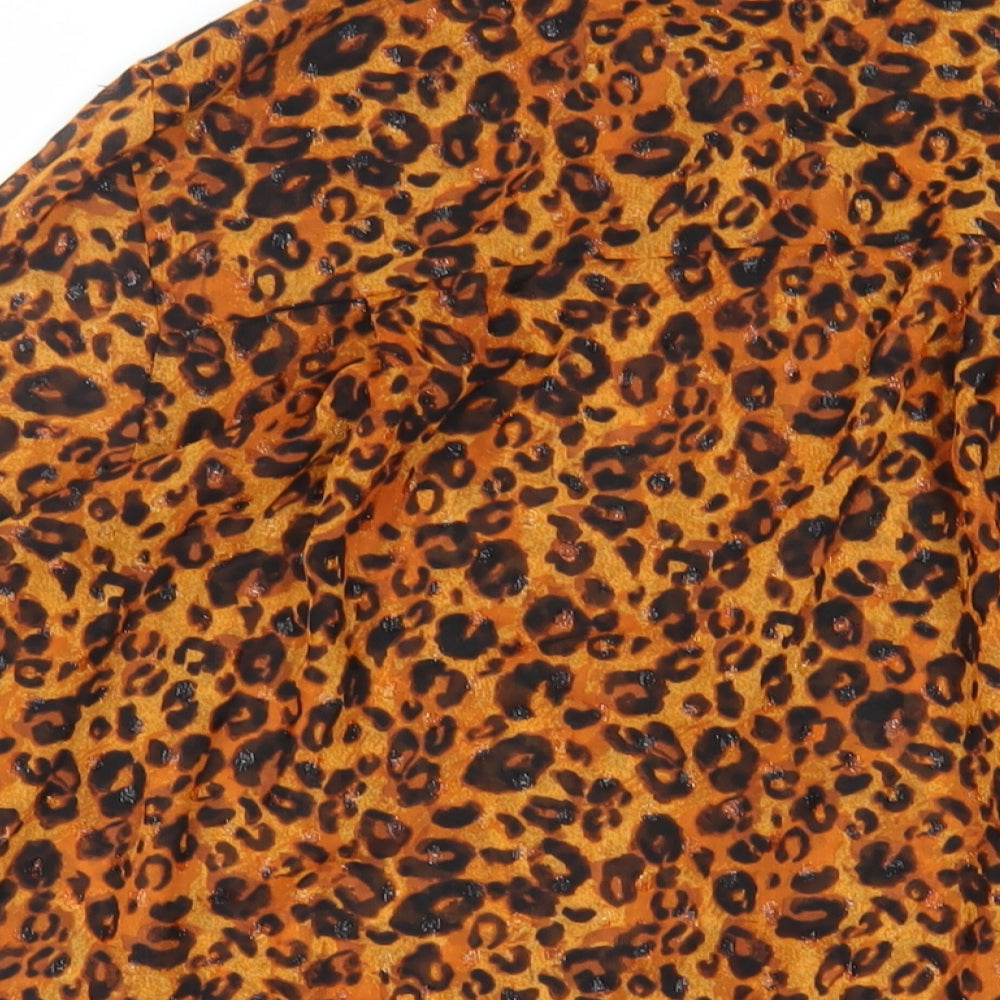 Womens UK Size 16 NEXT Brown Basic Button-Up