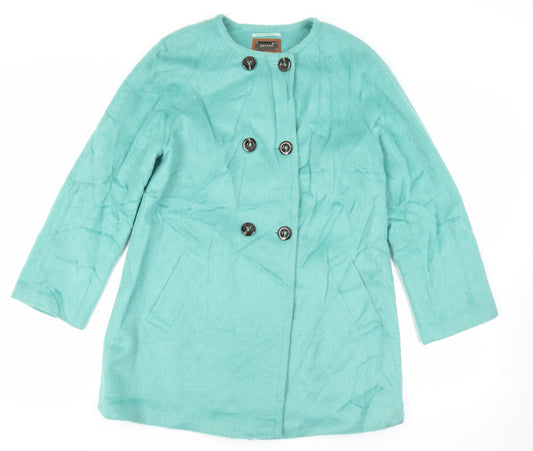 Womens UK Size 12 Per Una Green Pea Coat