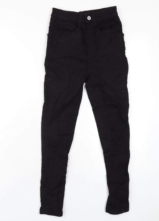 Collusion Womens Black Cotton Skinny Jeans Size 23 in L28 in Regular Zip