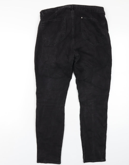 Womens UK Size 32 in H&M Regular Fit Skinny Black Jeans
