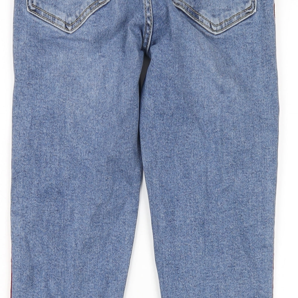 Topshop Womens Blue Cotton Skinny Jeans Size 28 in L34 in Regular Zip