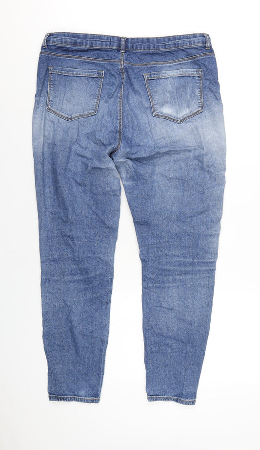 DENIM 365 Womens Blue Cotton Skinny Jeans Size 16 L27 in Regular Zip