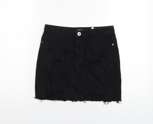 Womens UK Size 8 Denim Club A-Line Denim Skirt