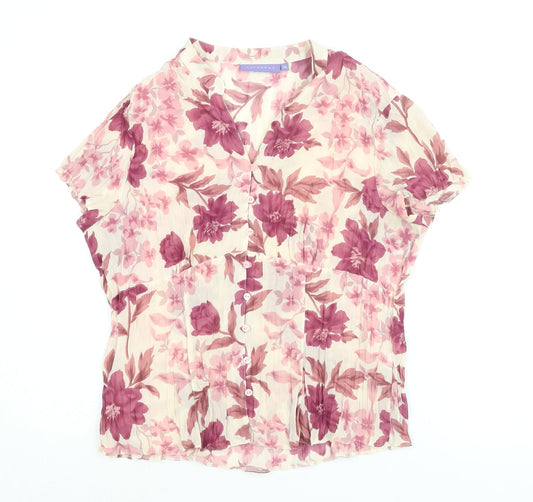 Womens UK Size 16 Autonomy Pink Basic Blouse