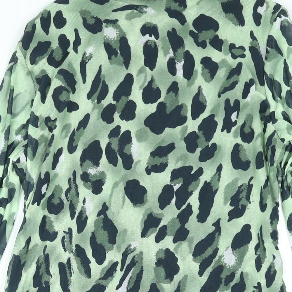 Womens UK Size 10 Principles Green Basic Button-Up