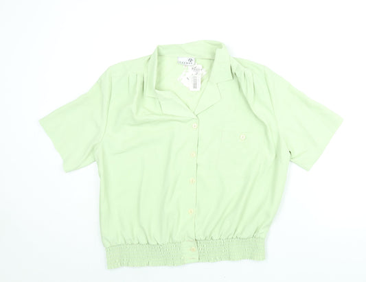 Womens UK Size 18 First Avenue Green Basic Blouse