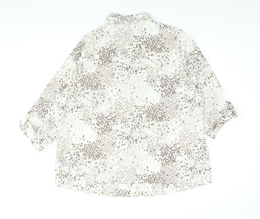 Womens UK Size 22 Classic Beige Basic Blouse