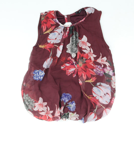 Womens UK Size 8 Quiz Red Camisole Blouse