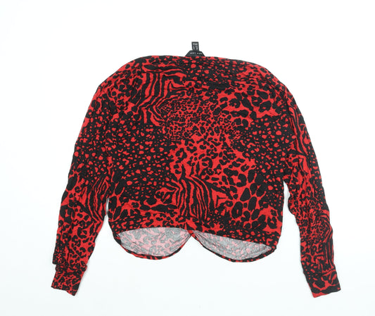 Womens UK Size 14 New Look Red Basic Blouse