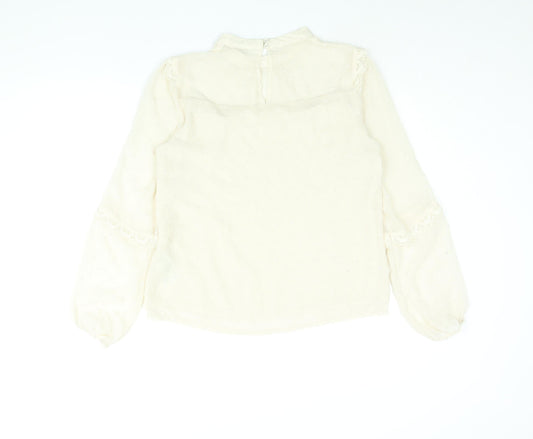 Womens UK Size 12 Oasis Ivory Basic Blouse