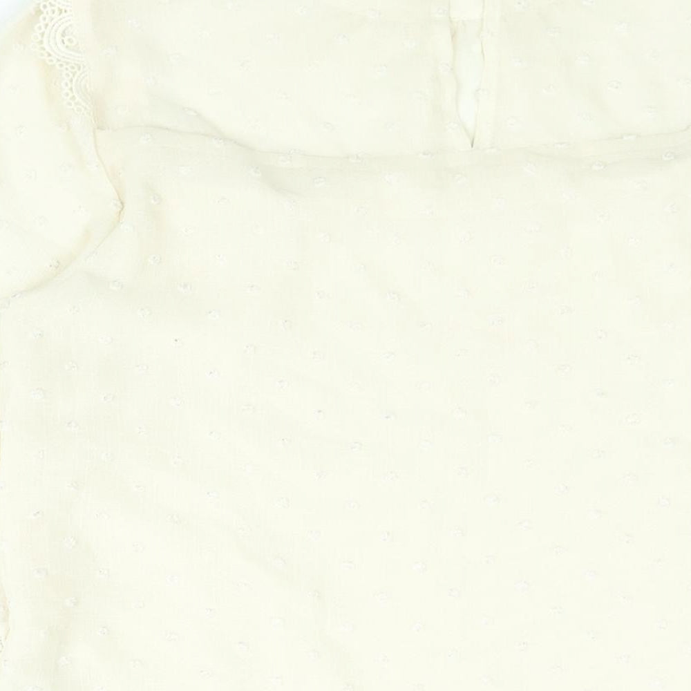 Womens UK Size 12 Oasis Ivory Basic Blouse