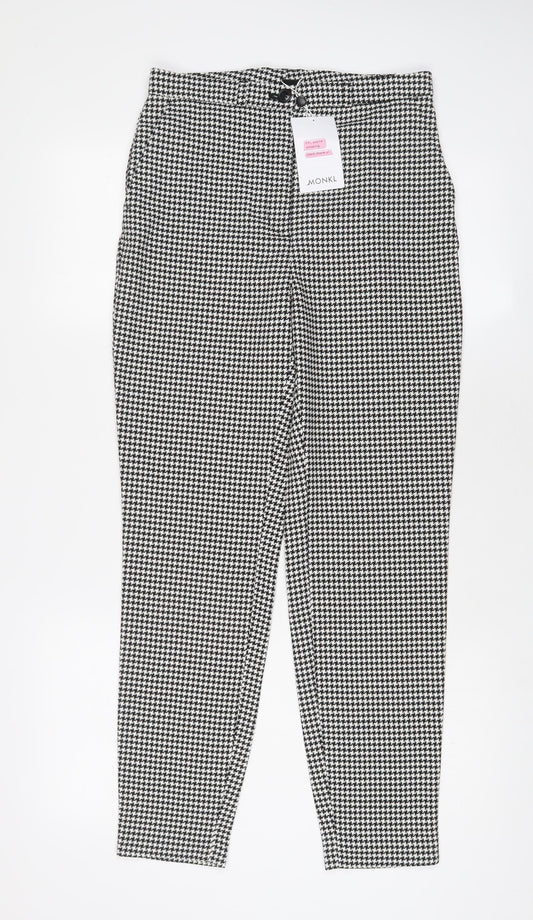 Womens UK Size 8 Monki Regular Fit Black Trousers