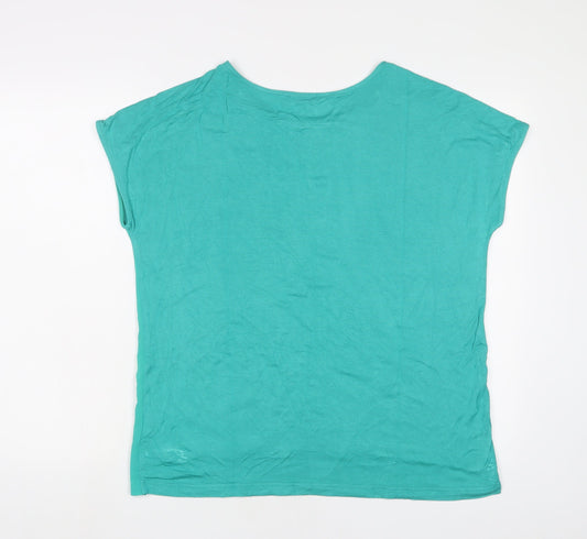 Womens UK Size M Klass Green Basic T-Shirt