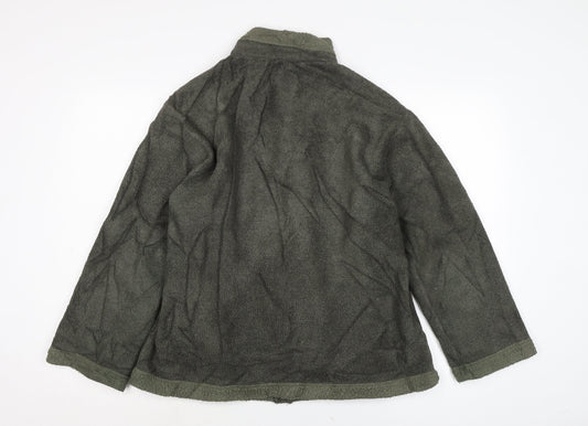 Marks and Spencer Womens Green Jacket Size 14 Zip