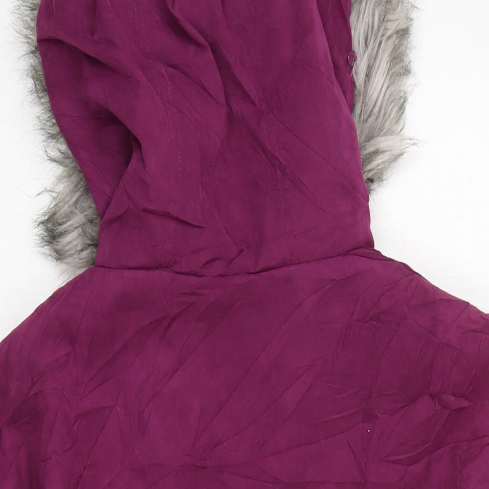 Womens UK Size 14 Bonmarché Purple Anorak Coat