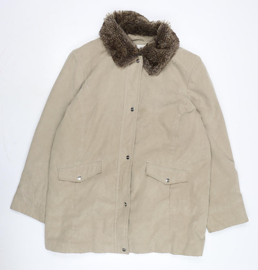 Womens UK Size 20 EWM Beige Overcoat
