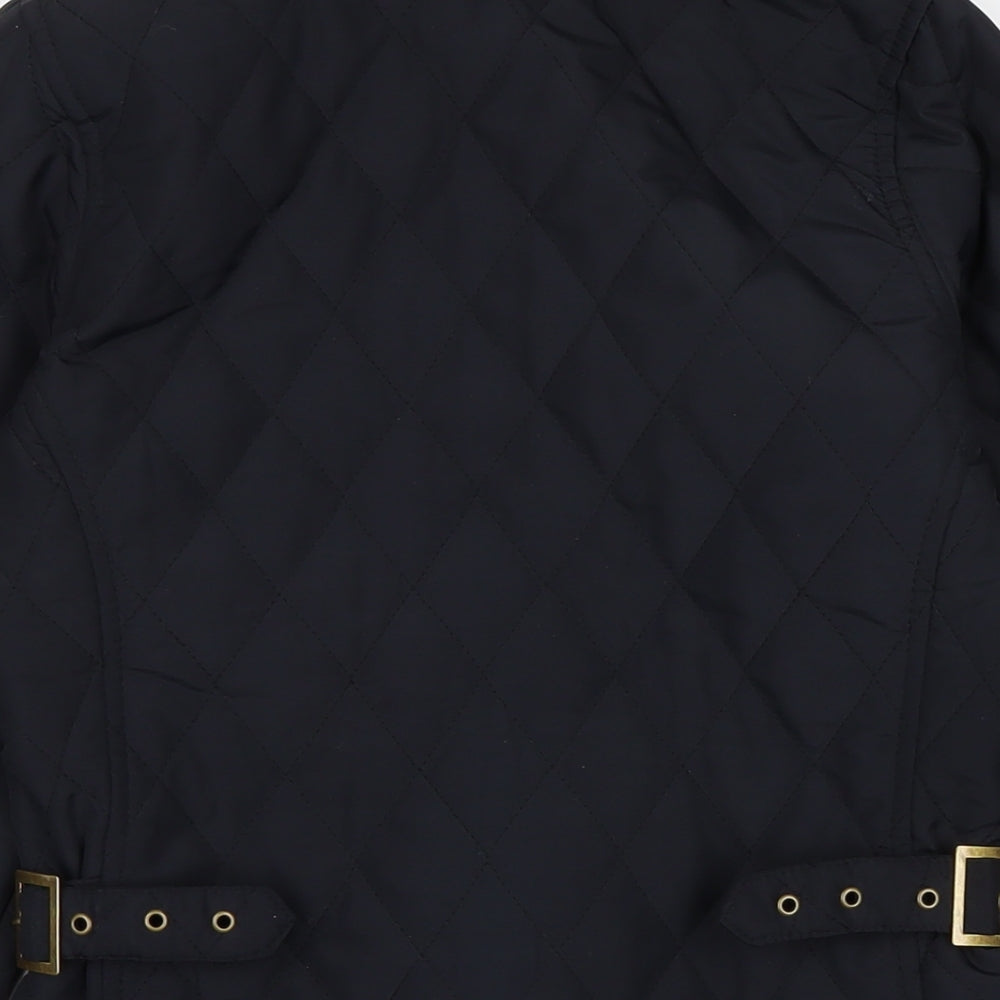 Womens UK Size S Tresspass Black Quilted Coat