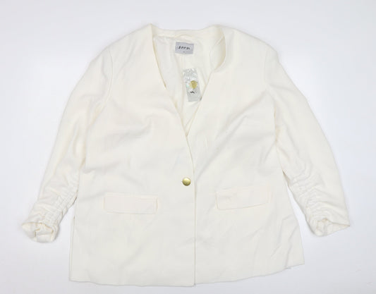 Womens UK Size 20 Soon Ivory Jacket