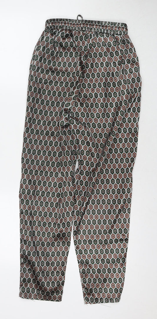 Womens UK Size 6 PRETTYLITTLETHING Regular Fit Harem Multicoloured Trousers