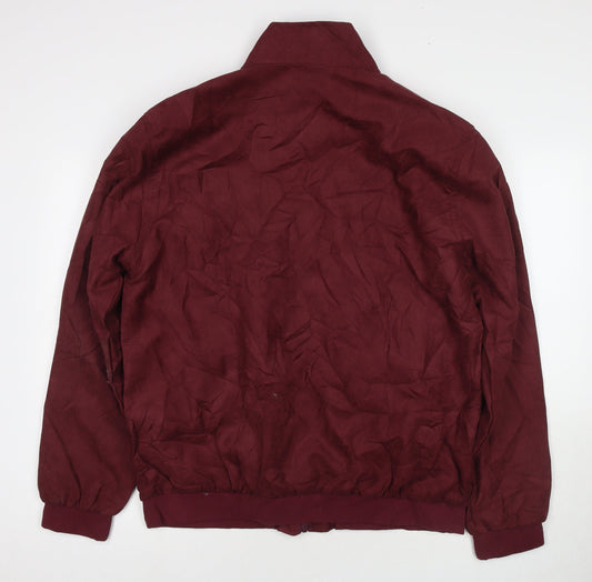 Atlas Mens Red Bomber Jacket Jacket Size M Zip