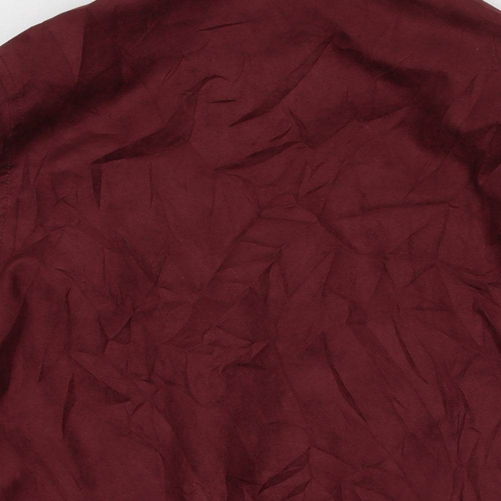 Atlas Mens Red Bomber Jacket Jacket Size M Zip