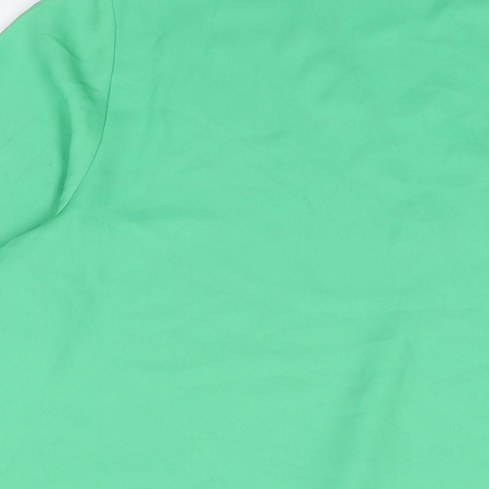 Womens UK Size 14 Via Appia Green Basic Blouse