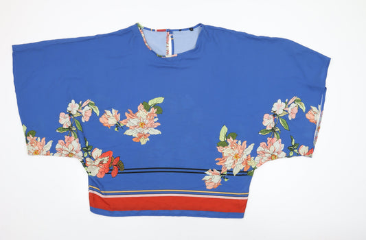 Womens UK Size M Quiz Blue Basic Blouse